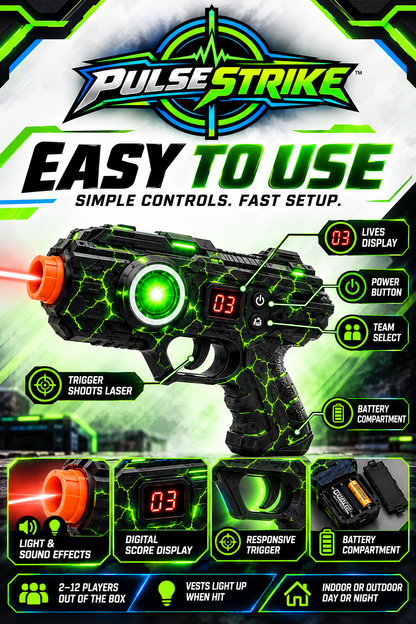 PulseStrike™ Ultimate Laser Tag Battle Set