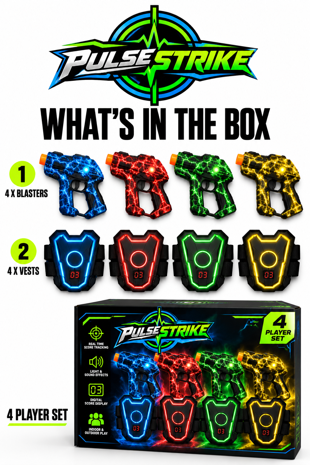 PulseStrike™ Ultimate Laser Tag Battle Set